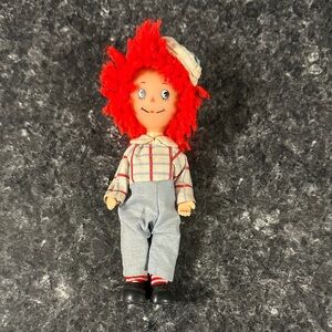 Vintage 1970's Raggedy Andy Style Doll Made in Hong Kong 6.75" Tall